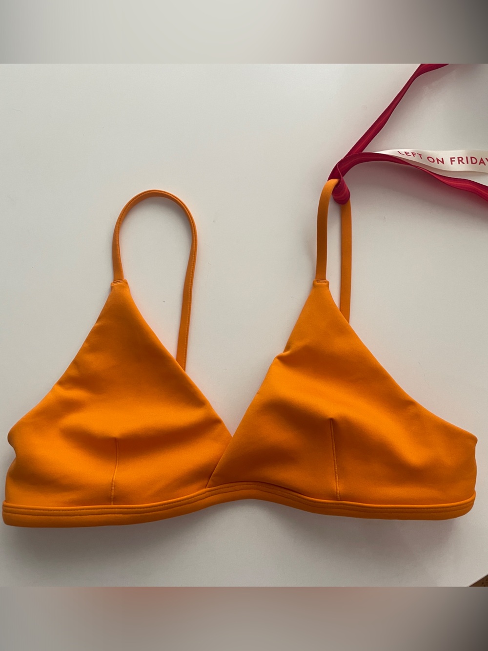 New Orange Triangle Bikini Top by left on Friday